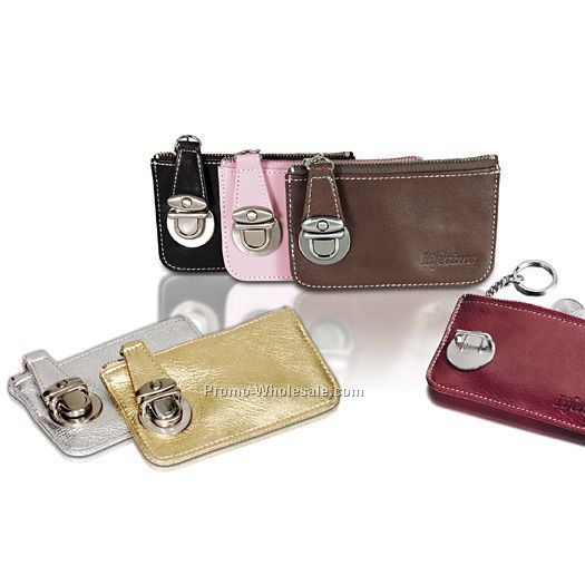 Park Row Metallic Key Ring Coin Purse