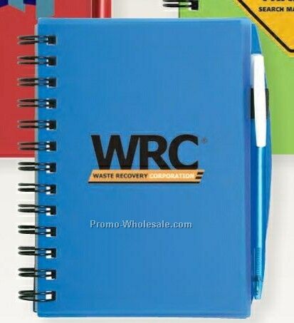 Plastic Cover Notebook W/ Pen