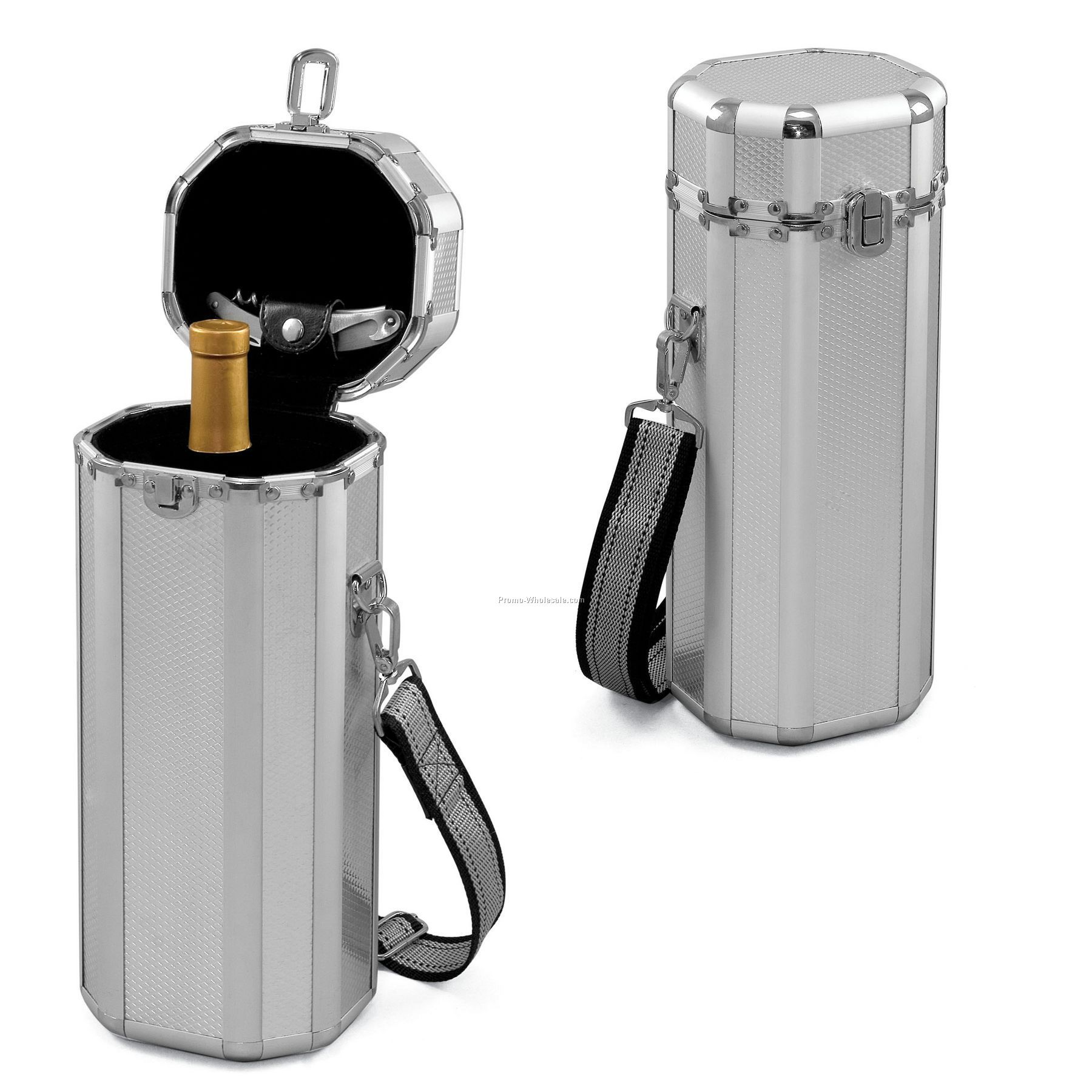 Platinum - Reflex Insulated Single Bottle Wine Case With Corkscrew