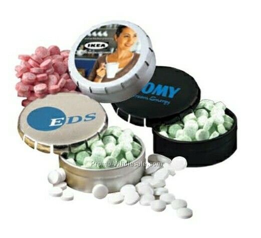 Pop Top Tin With Mini Mints (3 Day Shipping)