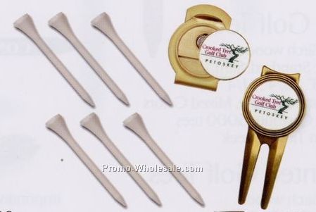 Quick Pack (Magnetic Repair Tool/ Ball Marker/ Hat Clip/ 6 Tees)