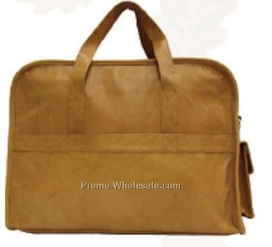 Slim Stone Wash Conference Briefcase 40-1/2cmx31cmx8cm Medium Brown