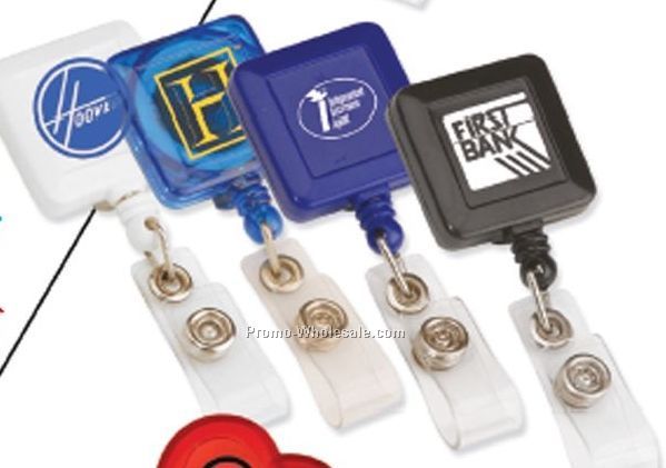 Square Retractable Badge Holder