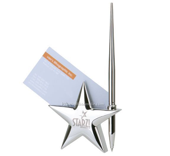 Star Business Card & Pen Holder