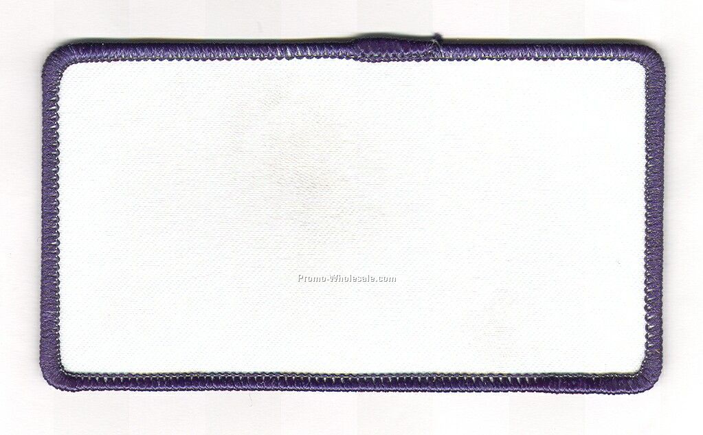 Stock Blank (4.5 X 2.5 Navy Border With White Background)