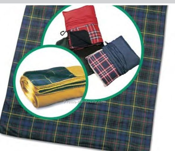 The Edinburgh Plaid/ Fleece Throw (Blank)