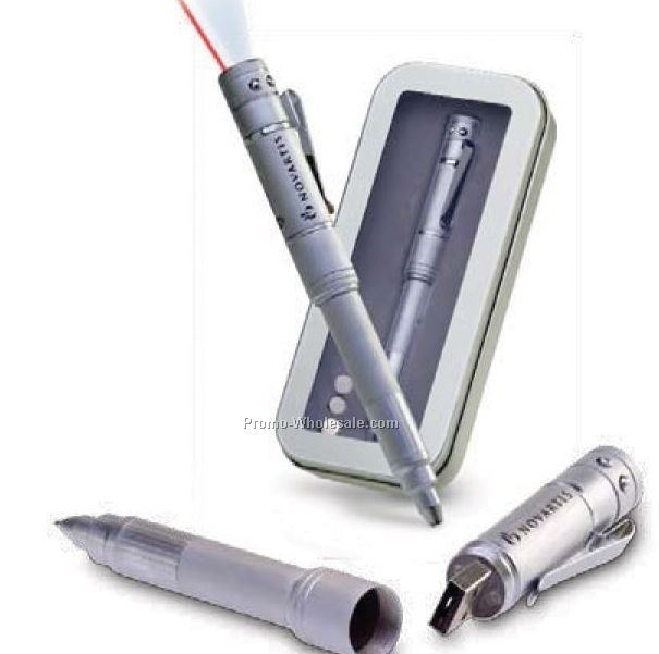 USB Laser Pen With LED Light