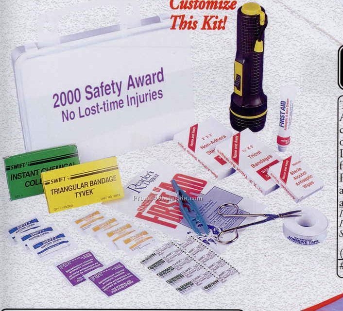 Water Resistant First Aid Kit - 77 Piece (10"x7"x3")