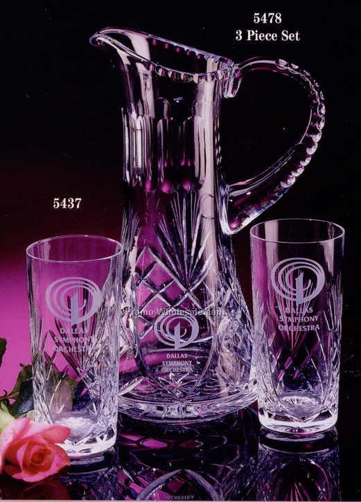 Westgate Crystal 3 Piece Water Pitcher Set