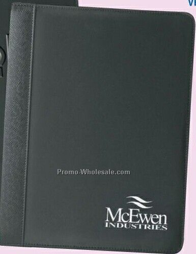 Zipper Closure Ring Binder Folio W/ Expandable Pocket