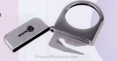 1-1/2"x2-1/2"x2/5" Letter Opener/ Magnifier - Screen Printed