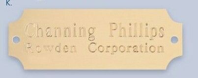 1"x2-1/2" Designer Award I.d. Plate