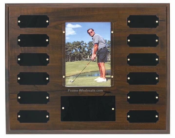 10-1/2" X 13" Cherry Finish Perpetual Photo Plaque