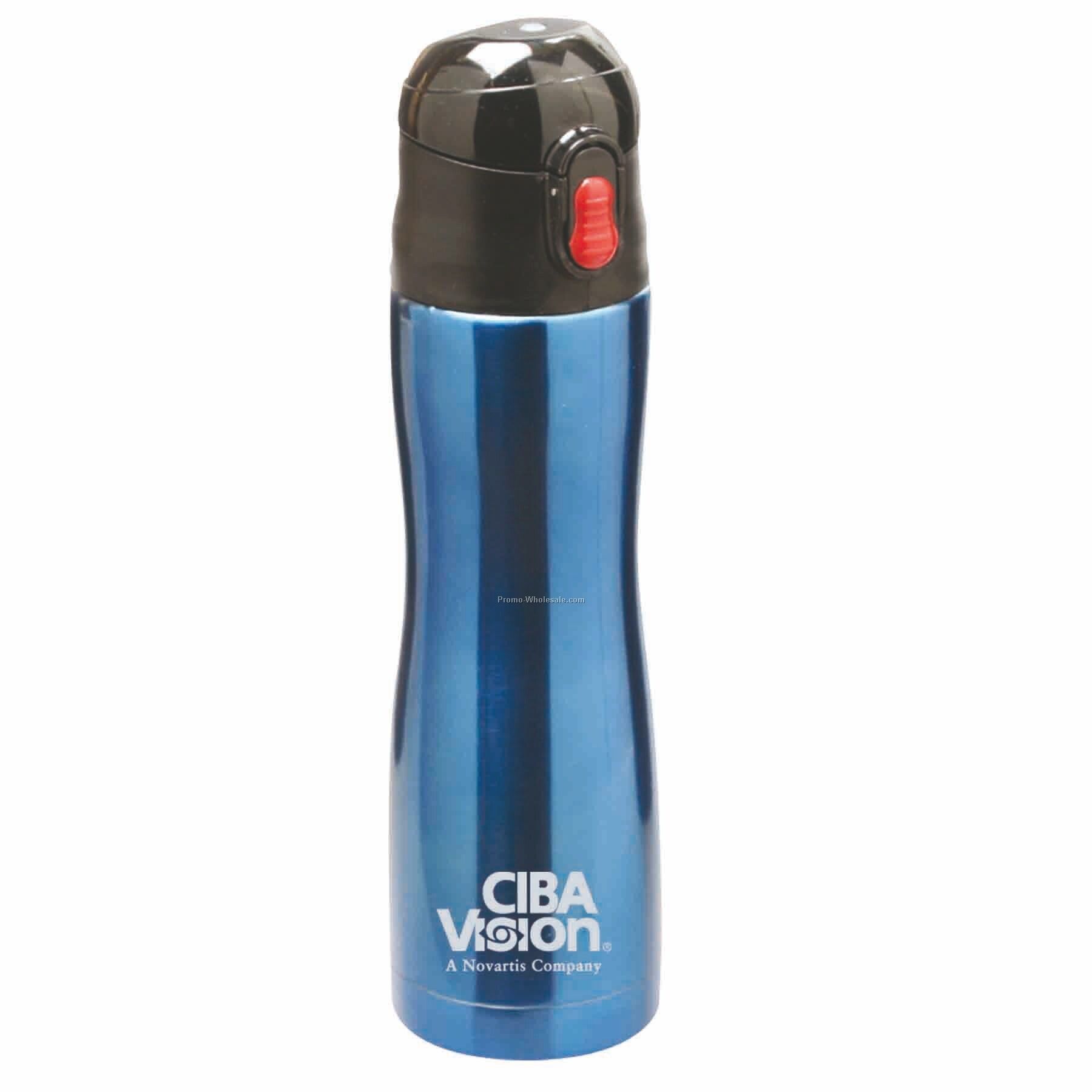 18 Oz. Stainless Steel Bottle Blue (Print)