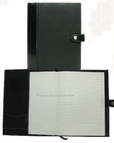 19cmx25cmx2-1/2cm Black Dry Milled Cowhide Journal W/Cover