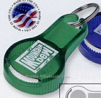 2-1/2"x1-3/8" Grip 'n Twist Bottle & Can Opener W/ Key Chain