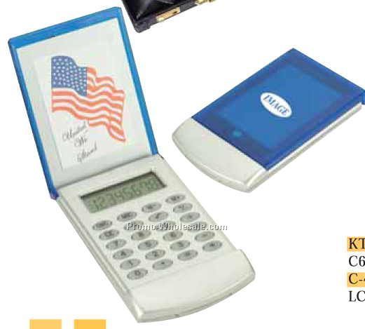 2-1/4"x3-3/4" Compact Lcd Calculator W/ Picture Frame