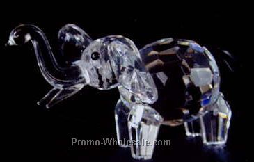 2-3/4" Optic Crystal Elephant Figurine