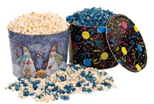 2 Gallon Designer Popcorn Tin (Candy Coated)