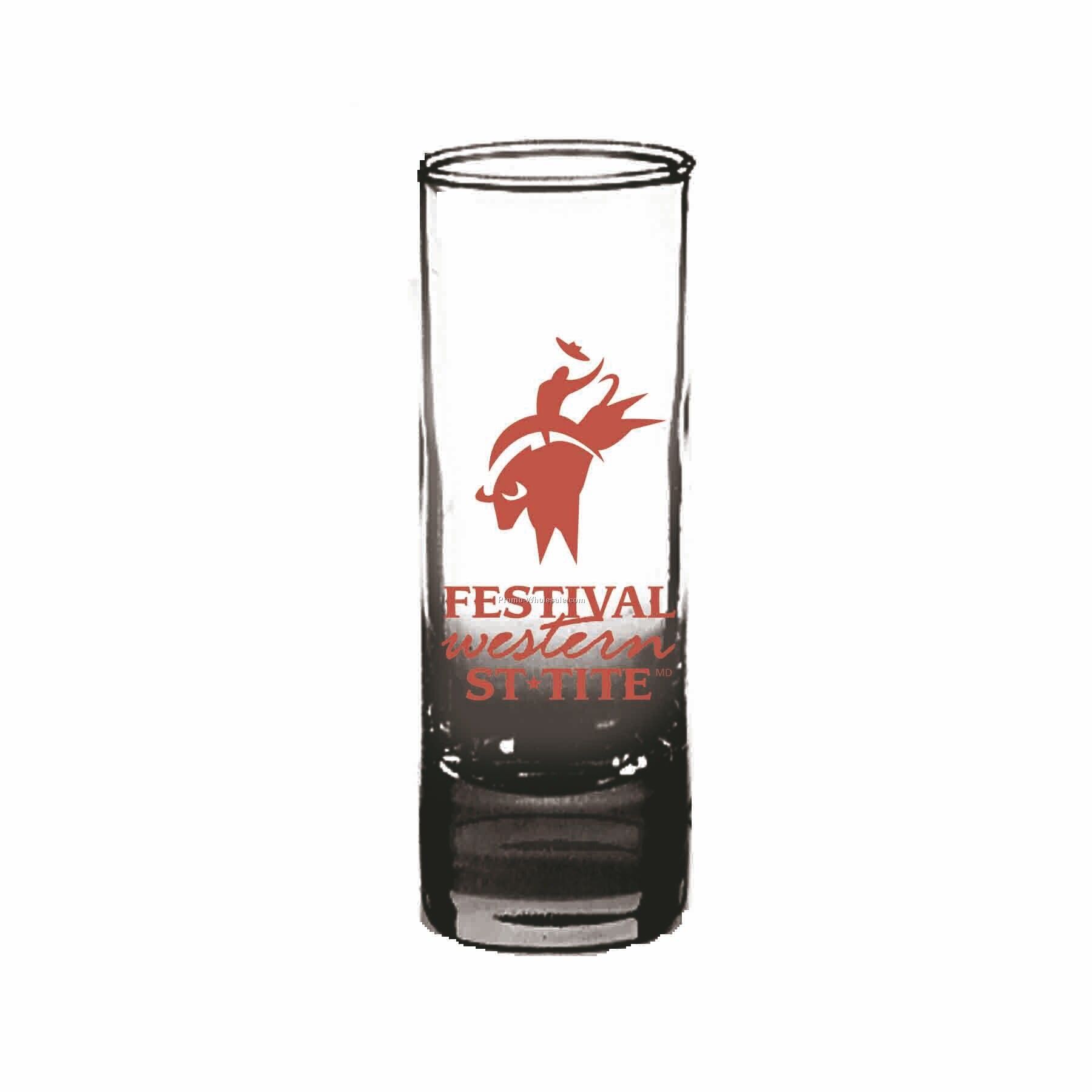 2 Oz. Tall Optical Crystal Shooter Glass (Printed)