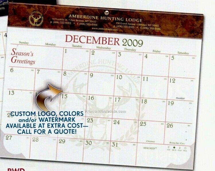 22-1/2"x17-1/2" Black Giant Memo Planner Desk Calendar Pad - After June 1