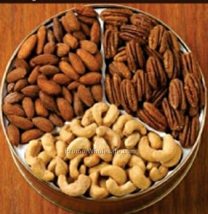 24 Oz. Cashews/Almonds/Pecans Designer Gift Tin