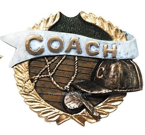 3-1/4" Coach High Relief Resin Plaque Mount