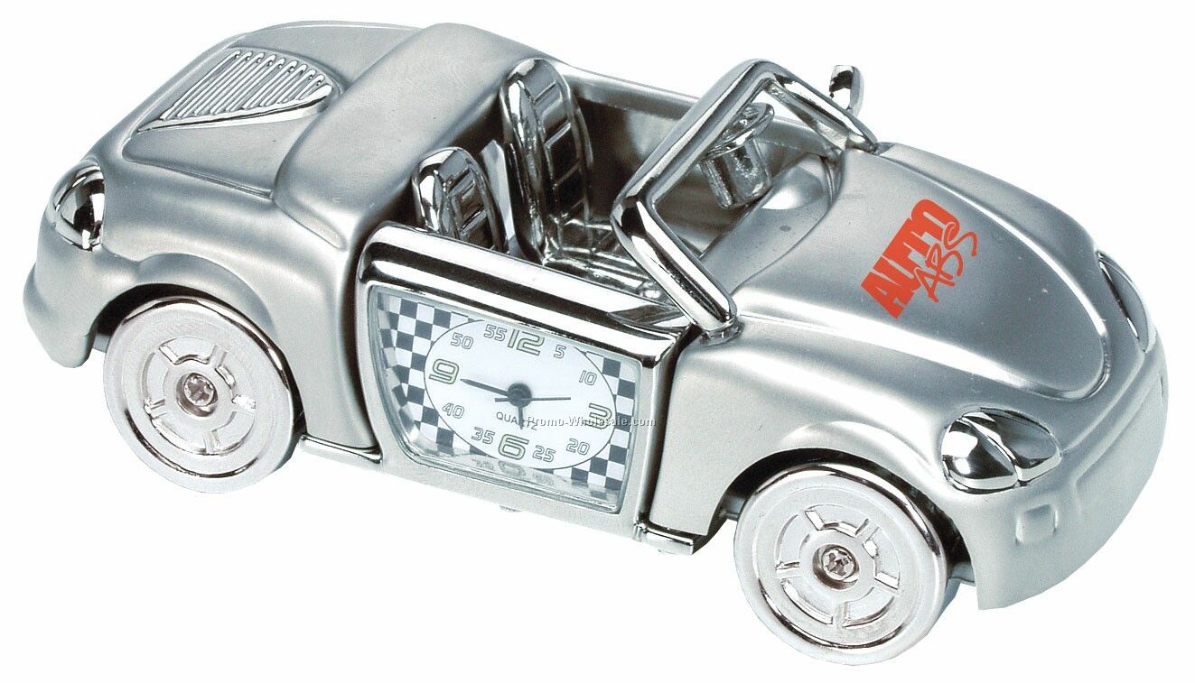 3-3/4" Die Cast Convertible Car Clock