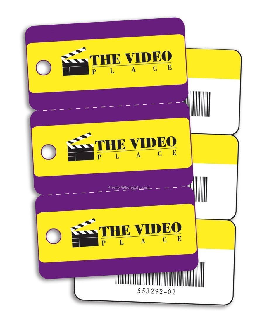 3-3/8"x2-1/8" Triple Key Tag Combo Card