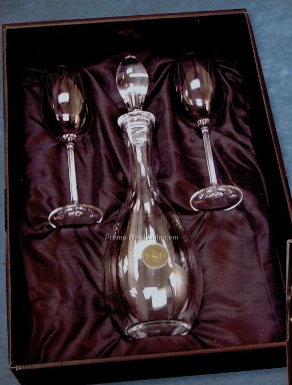 3 Piece Crystal Decanter Set