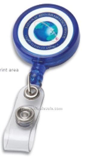 30" Cord Jumbo Imprint Badge Reel W/Metal Slip Clip Back (Rush Service)