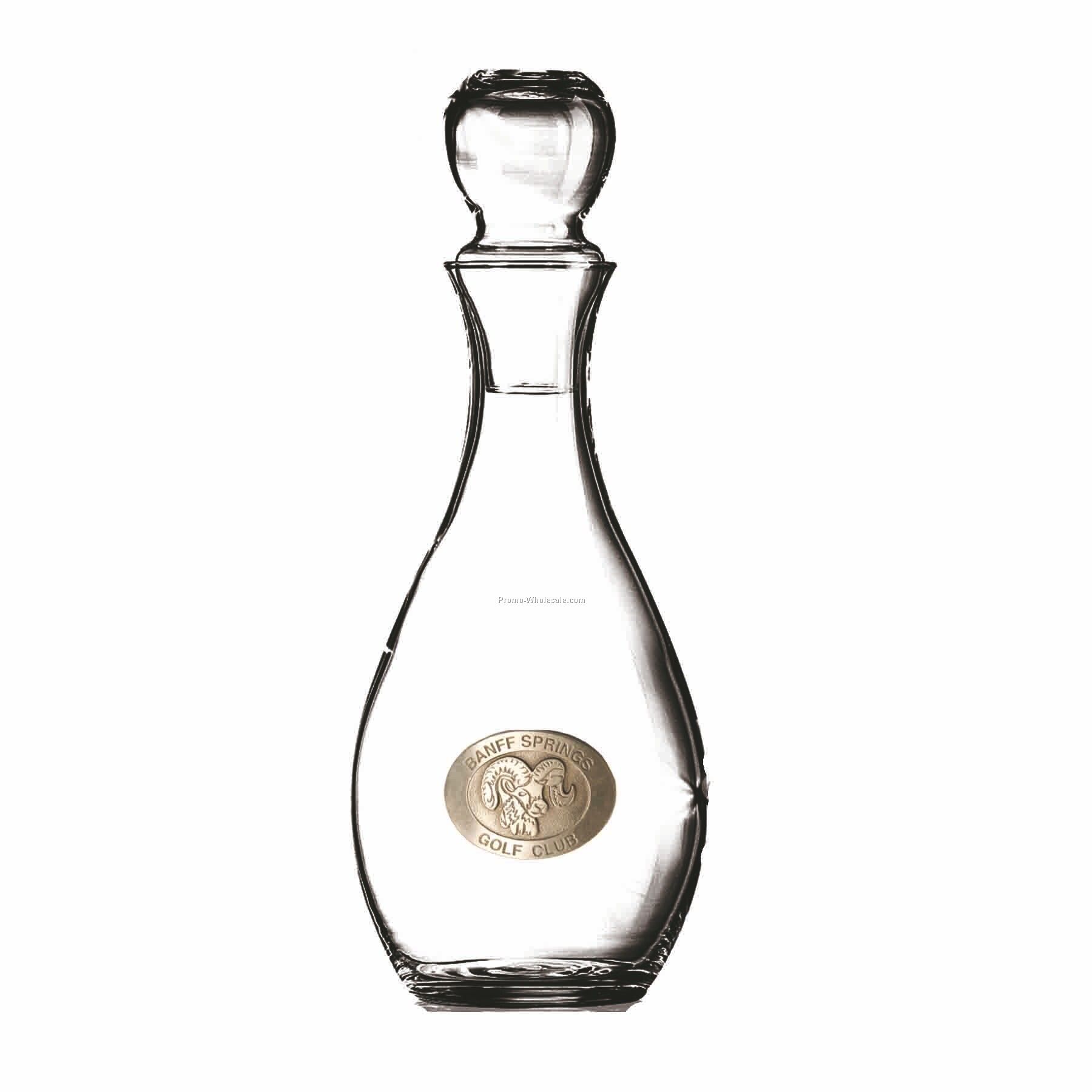 34 Oz. Crystal Elegance Decanter (Pewter Emblem)