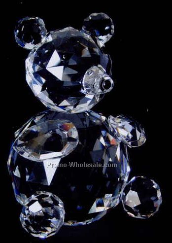 4-1/2" Optic Crystal Large Bear Figurine