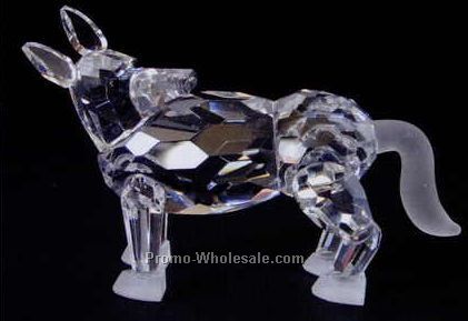 4-5/8" Optic Crystal German Shepherd Dog Figurine