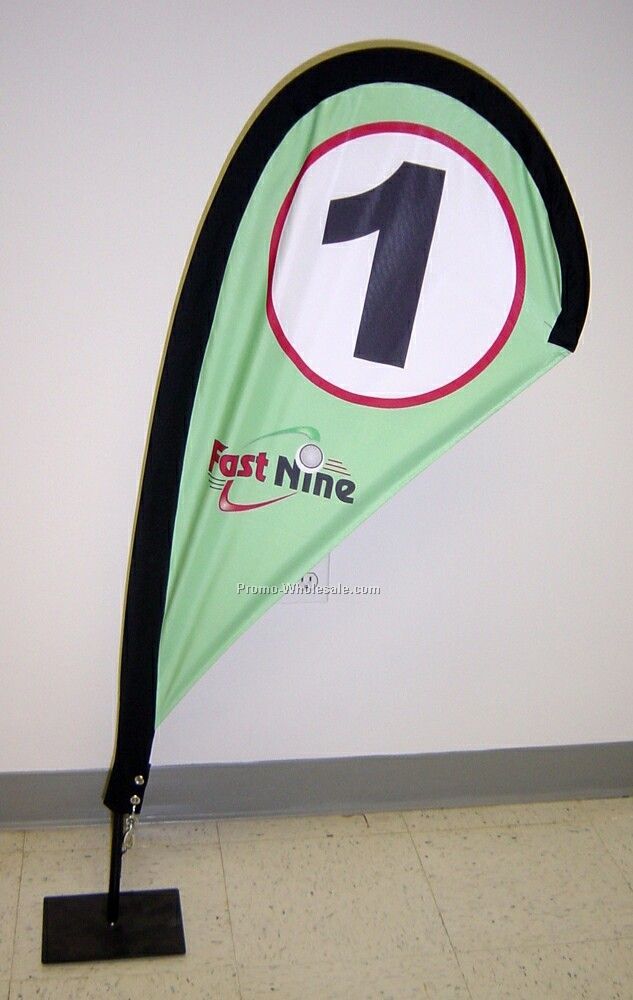 4 Ft Double Sided Teardrop Banner System (Complete)