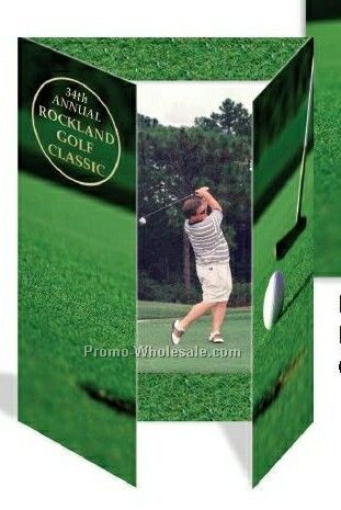 4"x6" Vertical Golf Gatefold Event Folder