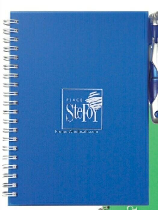 5"x7" Notebook & Plastic Ballpoint Robotic Action Pen/Highlighter Combo Set