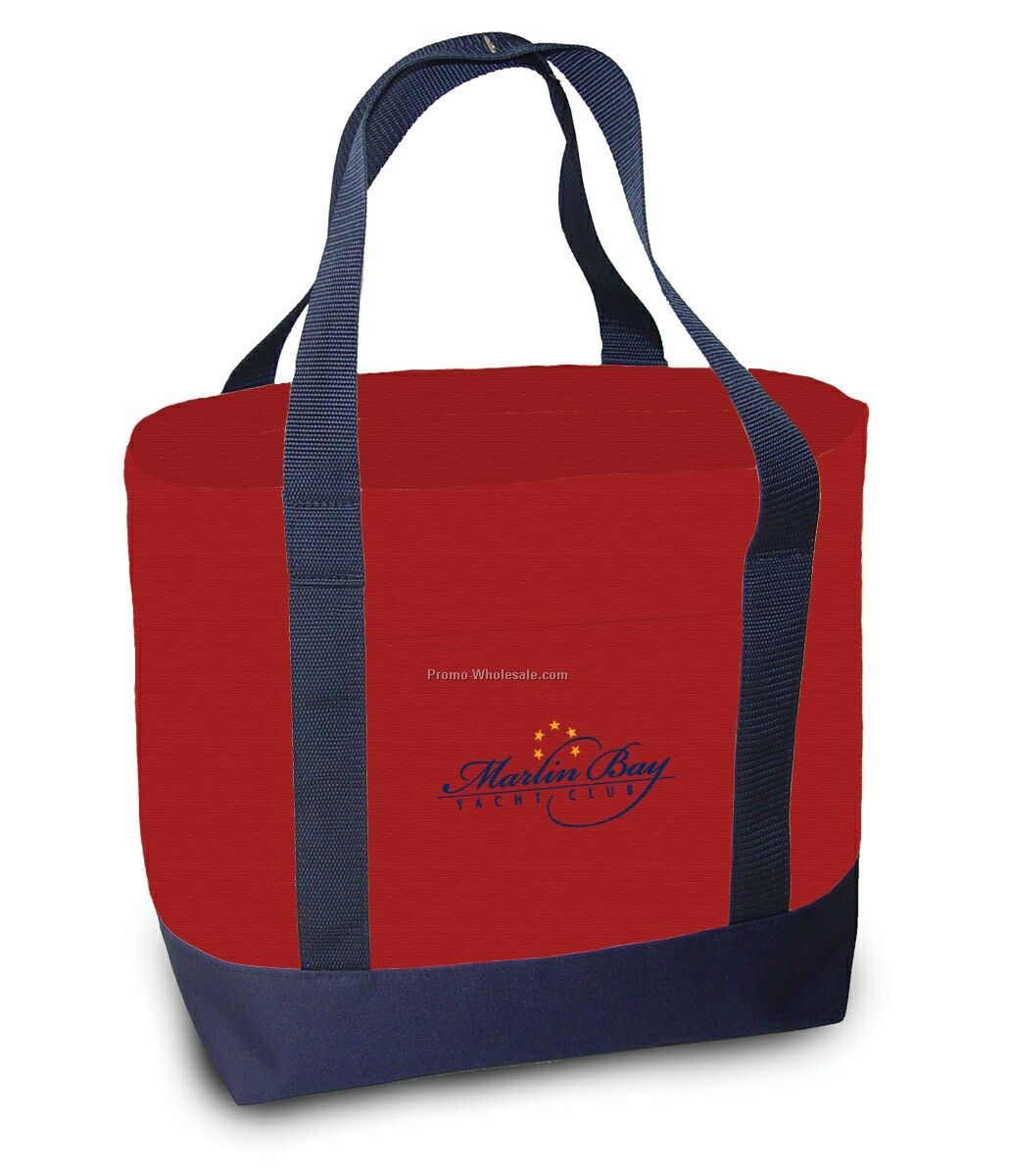 728 (A) D Extra Large Two-tone Tote With Poly Handles