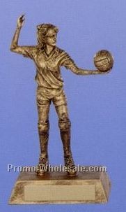 8-1/2" Hand Crafted Sport Sculpture (Female Volleyball)