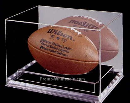 Acrylic Football Display Case W/ Mirror Back (3/4" Base)