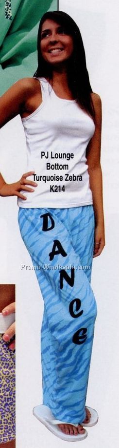 Adult Kashmere Pj/ Lounge Pants W/ Love To Dance Hearts (S-xl)