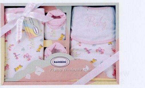 Bambini 4 Piece Pink Gift Set