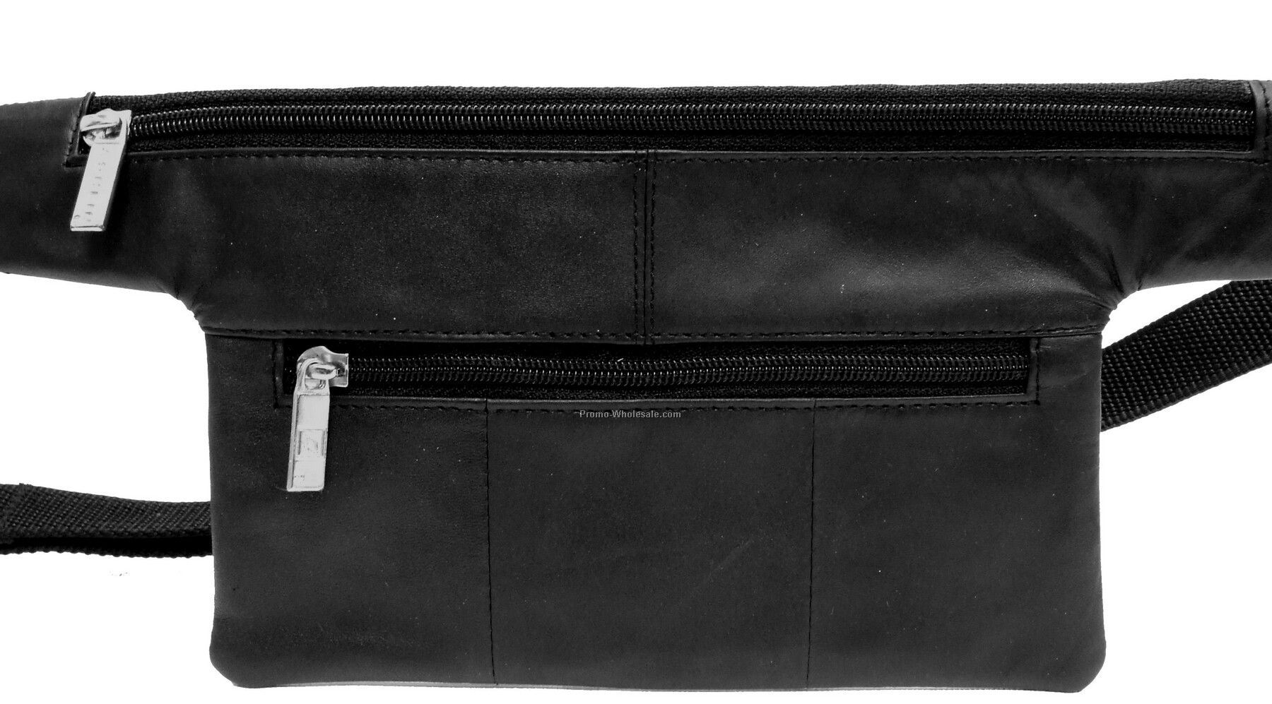 Black Lambskin Napa Flat Waist Pouch