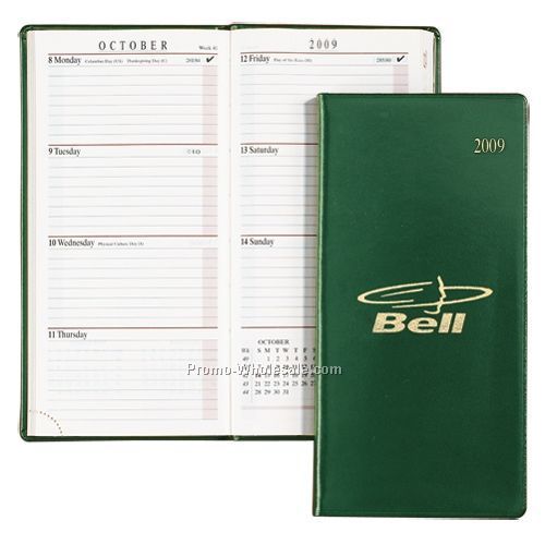 Black Sun Graphix Bonded Leather Continental Planner (White Paper)