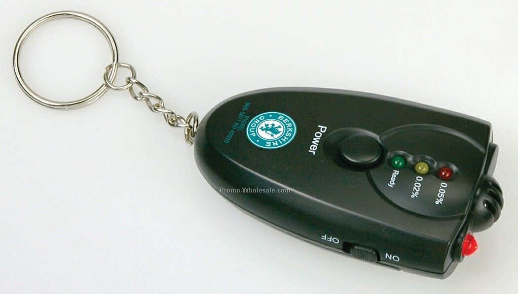 Breath Alcohol Detector Key Chain W/ LED Light