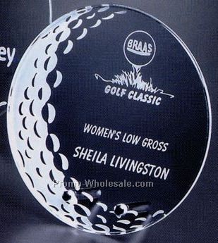 Crystal Burnhaven Golf Award 6"