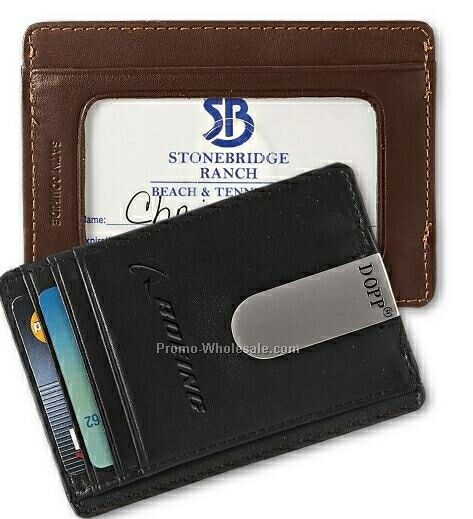 Dopp Card Case With Metal Money Clip