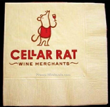 Ecru Custom Beverage 2-ply Napkin (3 Color)