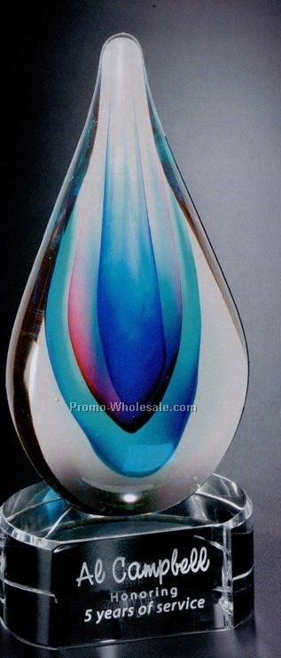 Elegance Art Glass Award 9"