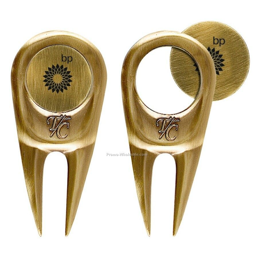 Engraved Ball Marker Divot Tool